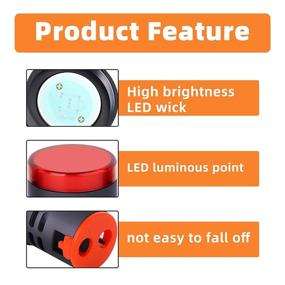 img 2 attached to GASHER 12V/24V/110V 20MA Energy Saving Indicator Light Mounting Hole Size 22Mm (7/8 Inch) Red 10 Pcs