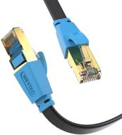 🔌 weytec cat 8 плоский ethernet-кабель 25ft - премиум-кабель для интернета cat8, 30awg экранированный кабель с защитой от погоды, соединитель lan patch с позолоченным защищенным rj45-коннектором - идеально подходит для ps3, ps4, xbox, switch, маршрутизатора, игровых приставок. логотип