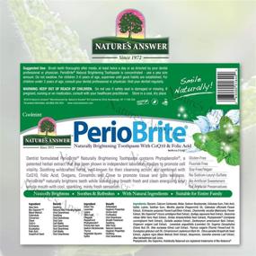 img 2 attached to Nature's Answer Periobrite Cool Mint Toothpaste, 4oz, Pack of 3 - Natural & Effective Dental Care