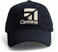 black cessna 3d logo cap by red canoe logo