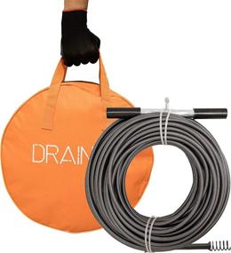 img 2 attached to 🚰 Drainx Easy Twist Drain Auger - Flexible Plumbing Cable for Drainage Clog Cleaning, 50 FT, 3/8" Diameter - Includes Storage Bag and Protective Gloves