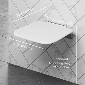 img 2 attached to 🛁 AUTUMN LANE Wall Mounted Folding Shower Seat for Adults and Seniors - Holds up to 350lbs, Space-Saving, Secure and Easy to Clean Luxury Bath Chair (Chrome)