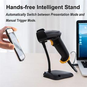 img 3 attached to TEEMI 2D Barcode Scanner with Stand - USB Wired Handheld QR Code Imager for Mobile Payment & POS - Windows Mac Linux Compatible
