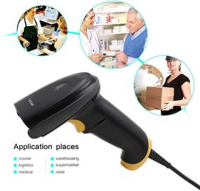 img 1 attached to TEEMI 2D Barcode Scanner with Stand - USB Wired Handheld QR Code Imager for Mobile Payment & POS - Windows Mac Linux Compatible