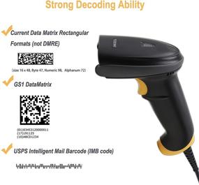 img 2 attached to TEEMI 2D Barcode Scanner with Stand - USB Wired Handheld QR Code Imager for Mobile Payment & POS - Windows Mac Linux Compatible