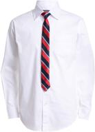 👔 izod boys' long sleeve dress shirt with classy tie: perfect for formal occasions! logo