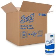 🧻 scott kitchen paper towels (41482): fast-drying absorbency pockets, perforated standard paper towel rolls - 128 sheets/roll, 20 rolls/case logo