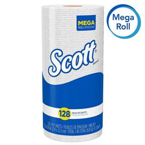 img 2 attached to 🧻 Scott Kitchen Paper Towels (41482): Fast-Drying Absorbency Pockets, Perforated Standard Paper Towel Rolls - 128 Sheets/Roll, 20 Rolls/Case