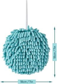 img 3 attached to 🔆 Ultimate Versatility: CHOOSE HOME 3 Pack Hanging Chenille Hand Towel Ball for Fast Drying & Softness in Kitchen/Bathroom