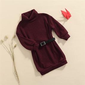 img 2 attached to 👗 Cudilica Knitted Sweater Sleeve Clothes: Stylish and Cozy Girls' Clothing