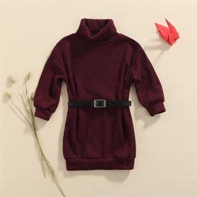 img 3 attached to 👗 Cudilica Knitted Sweater Sleeve Clothes: Stylish and Cozy Girls' Clothing