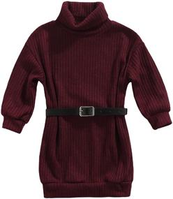 img 4 attached to 👗 Cudilica Knitted Sweater Sleeve Clothes: Stylish and Cozy Girls' Clothing