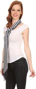 img 2 attached to Chic and Trendy Women's Skinny Fringe: Must-Have Accessories and Scarves & Wraps for Women