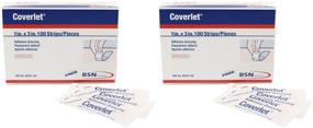 img 1 attached to 🩹 Coverlet Latex-Free Adhesive Dressings Strips - 1 inch X 3 Inches-100 / Box (2 Pack): Gentle and Reliable Wound Care Solution