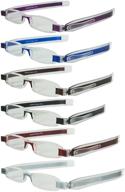 🕶️ compact rotating frames - 6 folding pocket reading glasses for men and women logo