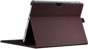 img 4 attached to 🍷 Superior Protective Case for Microsoft Surface Pro 7/6/5/4 | Pen Holder, Slim Shell Cover, Type Cover Keyboard Compatible | 12.3 inch, Wine red