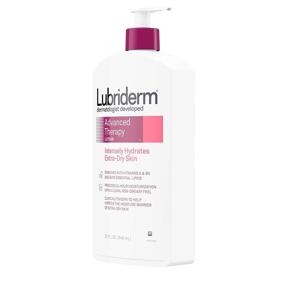 img 2 attached to Lubriderm Advanced Therapy Fragrance-Free Moisturizing Lotion | Vitamins E & Pro-Vitamin B5 | Intense Hydration for Extra Dry Skin | Non-Greasy Formula | 32 fl. oz