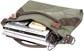 img 1 attached to 👜 Jiamusi Large Pocket Casual Women's Handbag: Stylish Canvas Shoulder Bag with Spacious Capacity