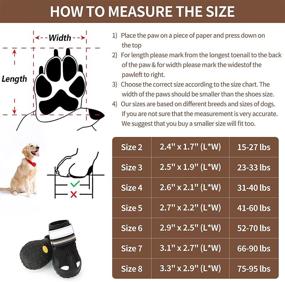img 3 attached to 🐾 Водонепроницаемые собачьи ботинки с отражающей антискользящей подошвой - средние и большие собаки - 4 шт.