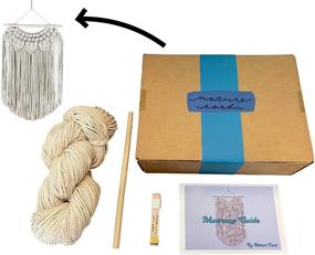 img 4 attached to 🧶 Macrame Kit for DIY Macrame Wall Hanging with Nature Cord, Woven Wall Art Instructions, Macrame Book, 4mm Macrame Cord, and Rope – Crafting Gift Set for Boho Wall Decor