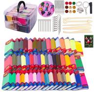 🎨 polymer clay starter kit - 50 vibrant colors, shangcai oven bake clay set with sculpting tools, jewelry accessories storage box - non-stick, non-toxic funny craft gifts for kids & artists logo