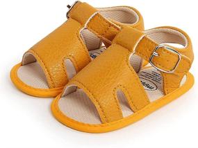 img 3 attached to Stay Cool and Safe: Sandals 👞 Summer Anti Slip Walkers Toddler Boys' Shoes