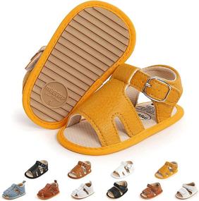 img 4 attached to Stay Cool and Safe: Sandals 👞 Summer Anti Slip Walkers Toddler Boys' Shoes