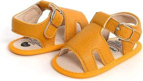 img 1 attached to Stay Cool and Safe: Sandals 👞 Summer Anti Slip Walkers Toddler Boys' Shoes