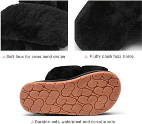 img 2 attached to 🩴 Vepose Girl's Boy's Slippers: Ultra-Comfy Plush Furry Open Toe Fur Slides for Kids - Indoor/Outdoor Slipper for Child Slip-on