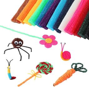 img 3 attached to UPINS 1000PCS Bendable Sticky Wax Yarn Sticks in 13 Colors with Blue Storage Bag - Craft Supplies for Kids DIY Art Projects