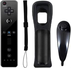 img 3 attached to PlayHard Remote and Nunchuk Controllers Bundle - Compatible with Nintendo Wii & Wii U (Black)