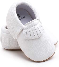 img 1 attached to Delebao Soft Sole Tassel Crib Shoes for Unisex Baby | Moccasins Loafers for Optimal Comfort