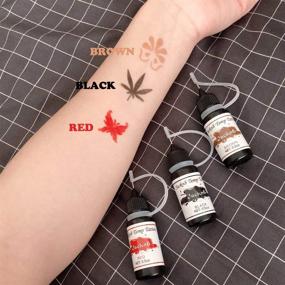 img 2 attached to 🖌️ Jacknb Temporary Tattoo Kit: Freehand Ink Semi-Permanent Tattoo Jagua Gel with 40 Pcs Free Tattoo Stencils - DIY Tattoos, Fake Freckles, and Temp Tattoos for Women, Kids, and Men - Full Kit 4 Bottles
