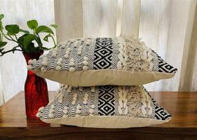 img 2 attached to NATURE4U Hand Woven Decorative Pillows Farmhouse