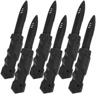🔪 realistic 6pcs retractable knife switchblade: a safe alternative for pranks and cosplay logo