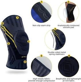 img 1 attached to 🏋️ BERTER Knee Brace with Patella Gel Pads & Side Stabilizers - Compression Sleeve Support for Men and Women, Ideal for Running, Meniscus Tear, ACL, Arthritis, Joint Pain Relief