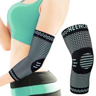 🎾 neenca [2 pack] professional elbow brace: compression sleeves for tendonitis, tennis or golf elbow. sports protection and pain relief - pair wrap логотип