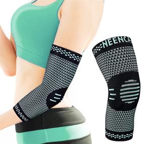 img 4 attached to 🎾 NEENCA [2 Pack] Professional Elbow Brace: Compression Sleeves for Tendonitis, Tennis or Golf Elbow. Sports Protection and Pain Relief - Pair Wrap