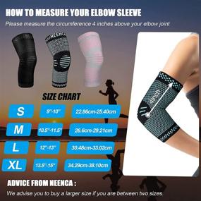 img 3 attached to 🎾 NEENCA [2 Pack] Professional Elbow Brace: Compression Sleeves for Tendonitis, Tennis or Golf Elbow. Sports Protection and Pain Relief - Pair Wrap