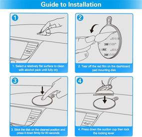 img 1 attached to 🚗 Антискользящая панель на приборную доску автомобиля с дополнительно прочным клейким диском для монтажа телефонных держателей на присоске, GPS-держателей и видеорегистраторов - VOLPORT 2.95 в / 75 мм монтажный диск с двусторонними клейкими круглыми запасными наклейками 3M