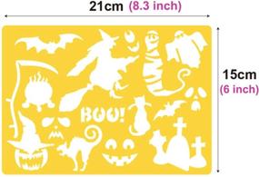 img 3 attached to 🎨 Creative Kids' Drawing Stencils Set: 20pc DIY Templates with 300+ Reusable Patterns & Washable Craft Fun