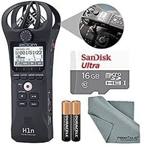 img 1 attached to 🎵 Zoom H1n Digital Handy Portable Recorder - Complete 16GB Accessory Bundle with AAA Batteries and Fibertique Cloth