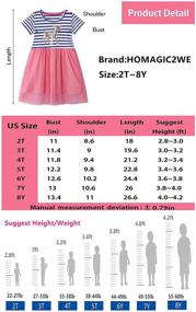 img 3 attached to HOMAGIC2WE Toddler Girl Summer Dress | Kids Short Sleeve Soft Cotton Tulle Casual Dresses