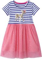 homagic2we toddler girl summer dress | kids short sleeve soft cotton tulle casual dresses logo