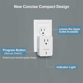 img 2 attached to 🔌 DEWENWILS Wireless Wall Mounted Light Switch: Remote Control Outlet for Convenient Lamp Control with 100ft RF Range, No Wiring Needed, ETL Listed and Programmable