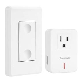 img 4 attached to 🔌 DEWENWILS Wireless Wall Mounted Light Switch: Remote Control Outlet for Convenient Lamp Control with 100ft RF Range, No Wiring Needed, ETL Listed and Programmable