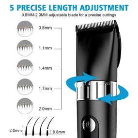 img 3 attached to ELECTRFIRE Professional Hair Clippers for Men - Cordless Rechargeable Grooming Kit with Waterproof Hair Trimmer, LED Display