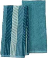 🍽️ food network 2-pk. aqua sculpted kitchen towels: reliable and stylish towels for your culinary experience logo