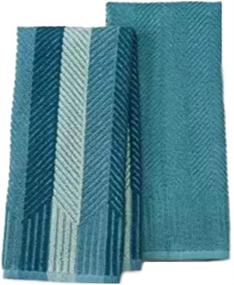 img 1 attached to 🍽️ Food Network 2-pk. Aqua Sculpted Kitchen Towels: Reliable and Stylish Towels for Your Culinary Experience