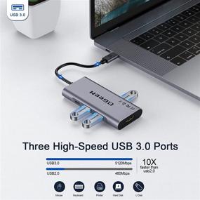 img 1 attached to QGeeM USB C Hub: 7-in-1 Multiport Adapter with 4K HDMI, 100W Power Delivery, USB 3.0 Ports - Compatible with MacBook, iPad, HP, Dell XPS & More